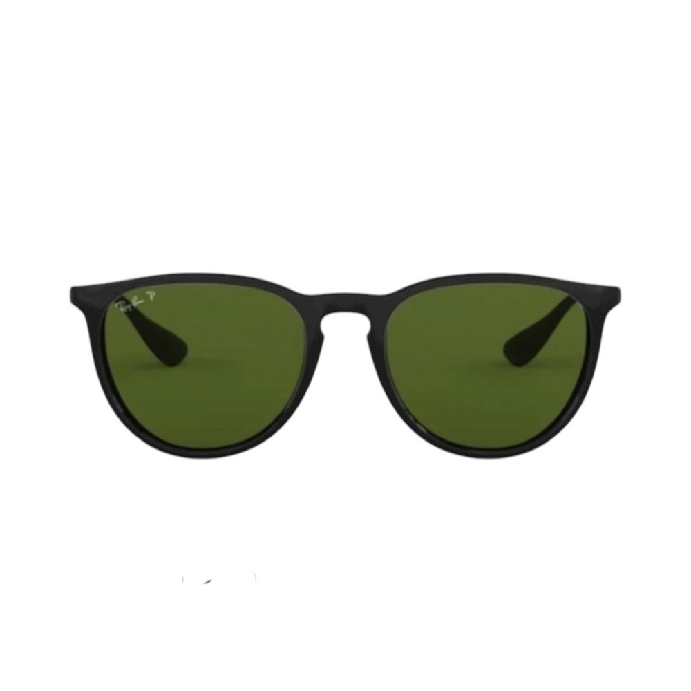 Like New! Ray-Ban Black Erika Sunglasses with Green Lenses